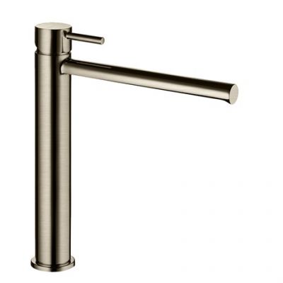 49301880 Palazzani Digit высокий смеситель для раковины, 3/8", Шлифованная сталь, PVD 80