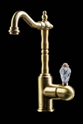 Смеситель для умывальника, высокий Boheme CRYSTAL Бронза (одноручковый) 302-CRST