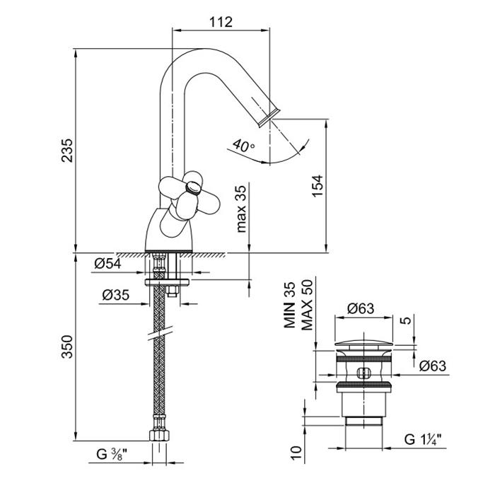 Fantini I Balocchi Смеситель для раковины, 1 отверстие, цвет: белый матовый 60 29 0556F