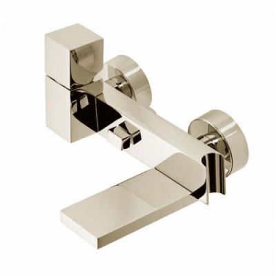 Bossini Cube Смеситель наружный с девиатором, держатель для душевой лейки с гибким соединением 1/2, цвет: никель шлифованный Z004101.094