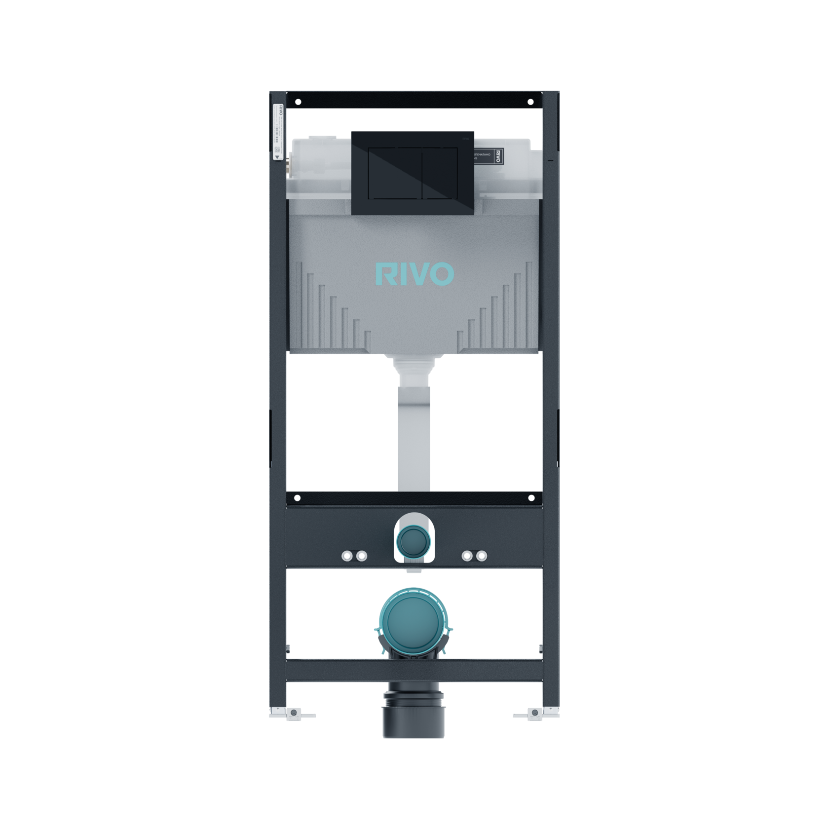 Инсталляция RIVO Set A для унитаза + Клавиша RIVO Touch Line (черный)