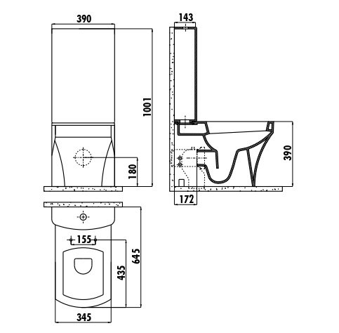 CREAVIT SORTI Унитаз с биде SR310-00CB00E-0000
