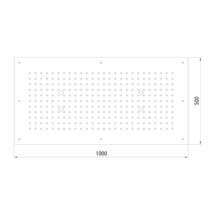BOSSINI DREAM-XL RECTANGULAR Верхний душ 1000 x 500 мм, цвет: хром WI0375.030