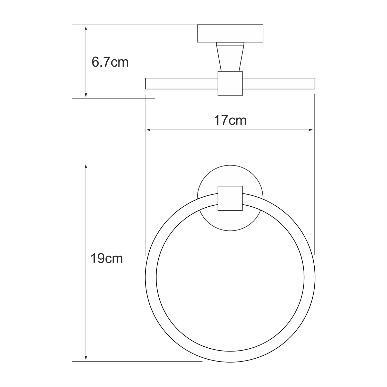 Isen K-4060 Держатель полотенец Размеры (Ш/В/Г): 17х19х6,7 см
