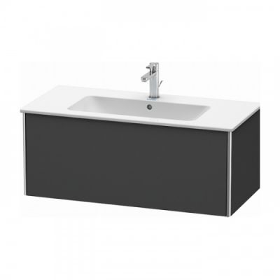 Duravit XSquare Тумба подвесная, 101х47.8х40см, с раковиной, с 1 выдв ящик, цвет: графит матовый XS407304949