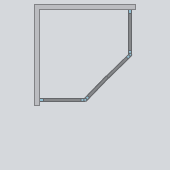 Пятиугольный душевой уголок 90X90 NES PTD