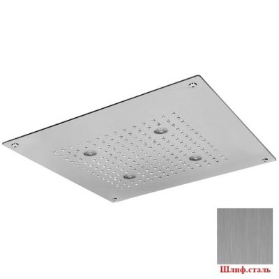 Душ встраиваемый в потолок 400X400 с подсветкой AquaElite SF030B03Q шлиф. сталь