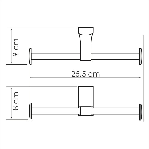 Leine K-5096D Держатель туалетной бумаги двойной Размеры (Ш/В/Г): 25,5х8х9 см