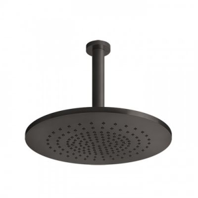 Gessi 316 Душевая головка шарнирная, потолочная на 1/2, Ø 355мм, h=243мм, цвет: brushed black metal pvd 54152#707