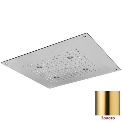 Душ встраиваемый в потолок 400X400 с подсветкой AquaElite SF030B06Q золото