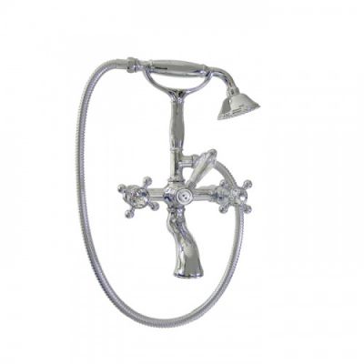Nicolazzi Half Dome Crystal Смеситель для ванны с душем настенный на 2 отверствия, излив: 155 мм цвет: хром 1401CR93
