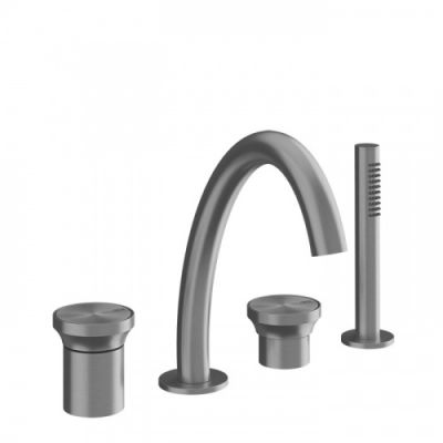 Gessi Origini Смеситель для ванны на 4 отв, с ручной лейкой, цвет: хром 66037#031