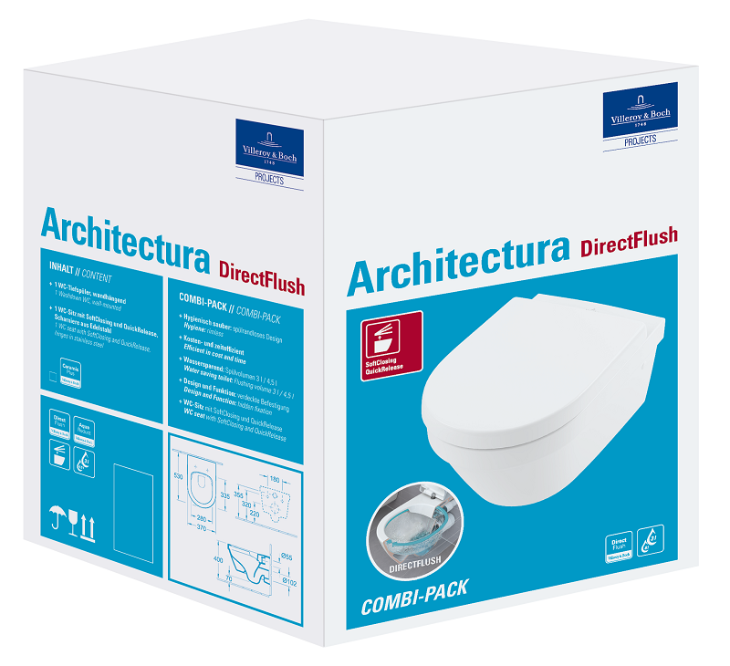 Подвесной унитаз Villeroy&Boch Omnia Architectura 4694HR01 с сиденьем микролифт