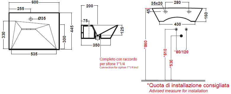 Olympia CRYSTAL раковина 60x45 CRY4360101
