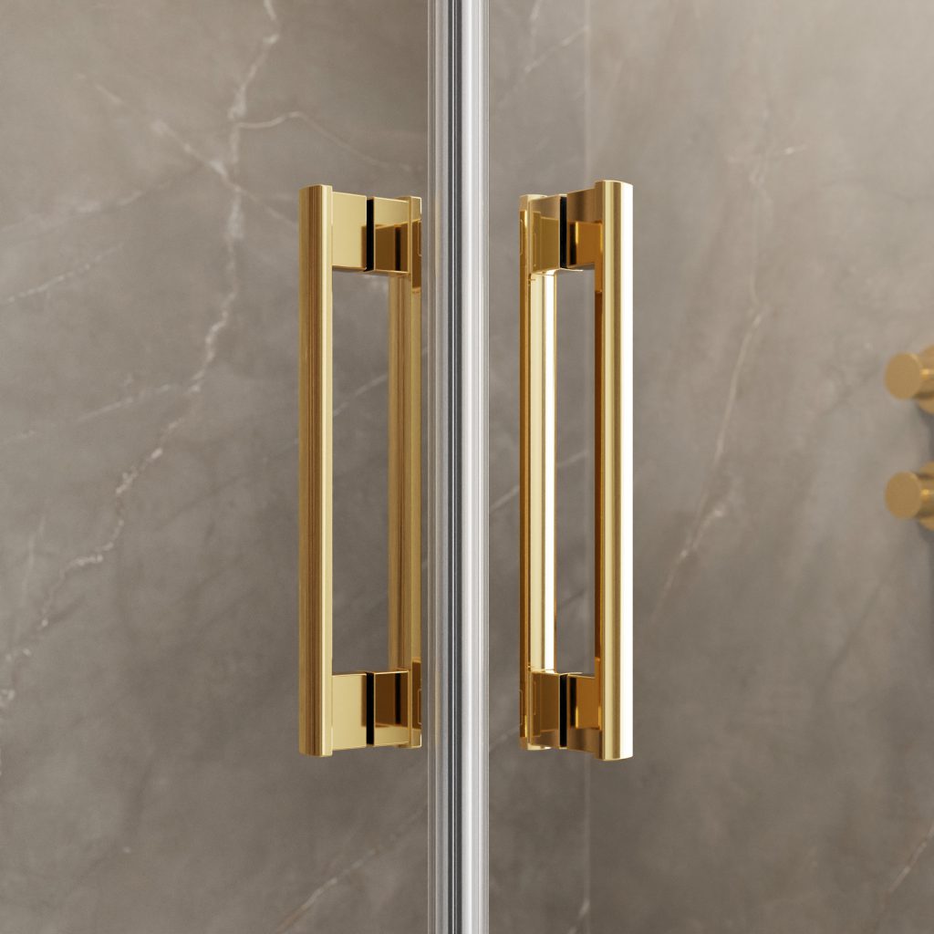 Раздвижные душевые двери 160 см IDEA Gold DWJ 387020-09-01R профиль золото