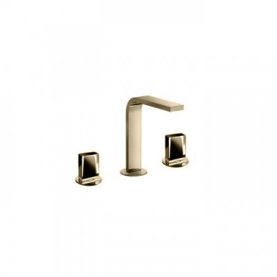 Fantini Venezia In Смеситель для раковины, 3 отв., излив: 150 мм, цвет: Matt British Gold PVD 29 P6 N504S