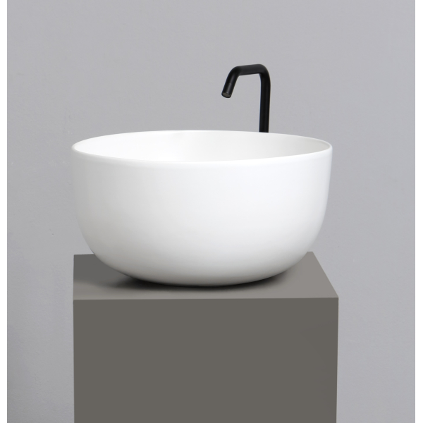White Ceramic Dome, накладная круглая раковина Ø44,5x27h см, цвет кофейный матовый W0307CF