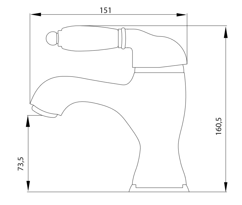 M&Z DSY00206 Desy Смеситель для раковины, БРОНЗА