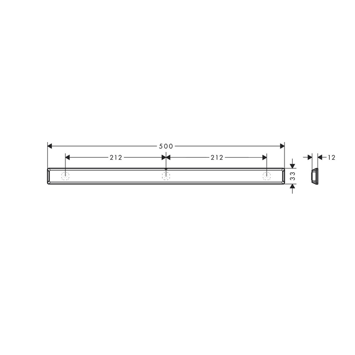 27902700 Hansgrohe WallStoris Штанга 50 см, цвет: матовый белый
