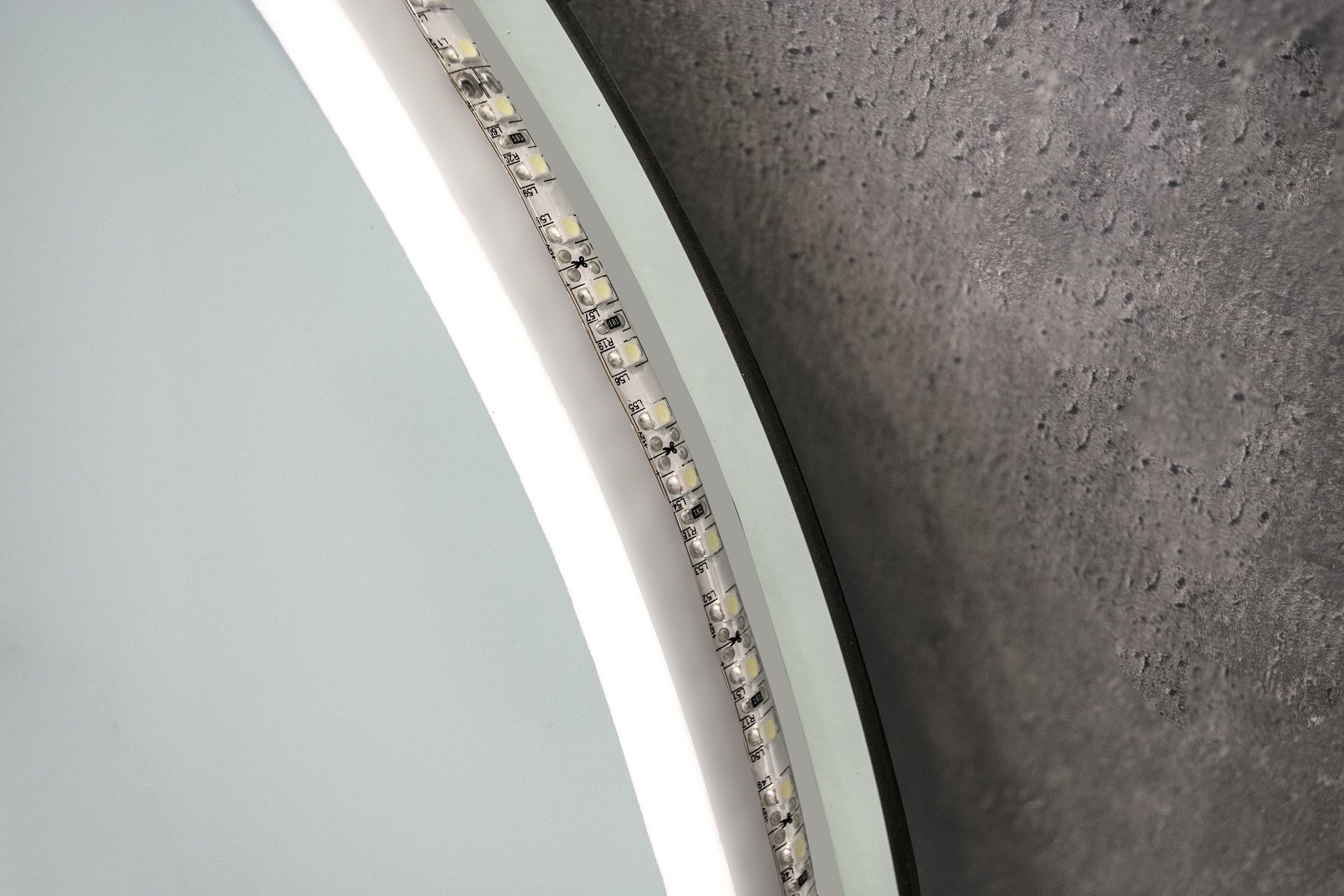 Xpertials Duved Led, круглое зеркало Led 100 см, со срезом: датчик подсветки с диммером 84354135-68427