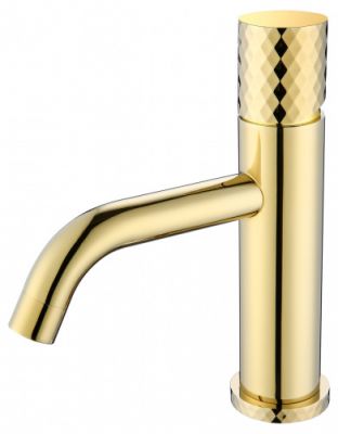 Смеситель для раковины Boheme STICK GOLD DIAMOND BLACK_Комплект 121-GB