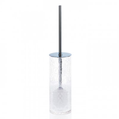 Decor Walther Crack SBG Туалетный ершик, напольный, французское стекло Craquele, цвет: хром 933000