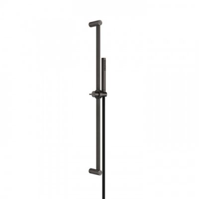 Gessi 316 Штанга в комплекте с душевой лейкой с легкой очисткой, шланг 1,50 м, цвет: brushed black metal pvd 54044#707
