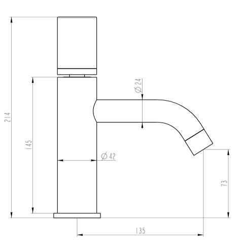 Смеситель для раковины Boheme STICK CHROME TOUCH CHROME_Комплект 121-CRCR.2