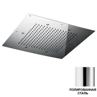 SF114D02Q AquaElite верхний душ потолочного крепления, 500x500 мм, с хромотерапией, хром