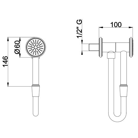 SD027A14Q AquaElite INstile душевой гарнитур из латуни