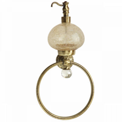 CRISTALIA Дозатор жидкого мыла с кольцом настенный, стекло/SWAROVSKI ML.CRS-60.226.BR