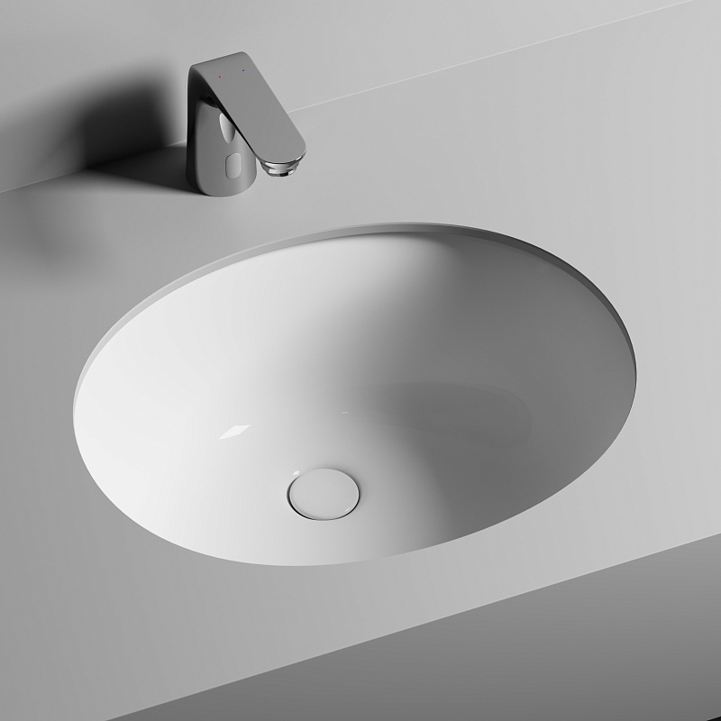 Умывальник овальный встраиваемый под столешницу Element 510*420*195мм, Ceramica Nova CN6042