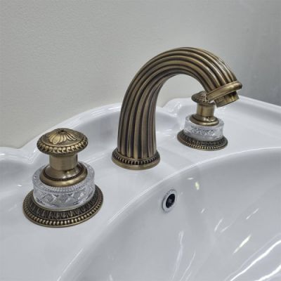 Devon Excelsior Swan Смеситель для раковины на 3 отверстия, цвет бронза