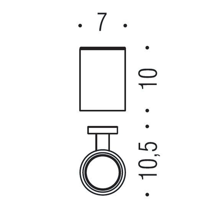 W4902.HPS1 Colombo Plus Стакан подвесной, цвет: PVD нержавеющая сталь
