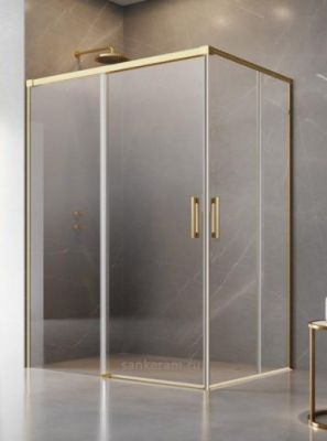 Душевой уголок 120X90 с раздвижной дверью Idea Gold KDD золото
