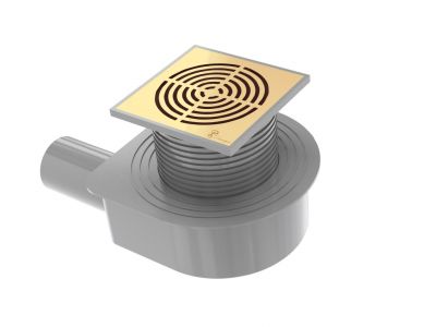 Душевой трап SMART DESIGN 15x15 cm, нерж.сталь золото 984-15-G
