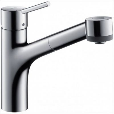 Hansgrohe Talis M52 Смеситель  для кухни на 1 отв, поворотный излив: 22.2см с вытяжным душем, 2jet, h:16.5см, цвет: хром 73860000