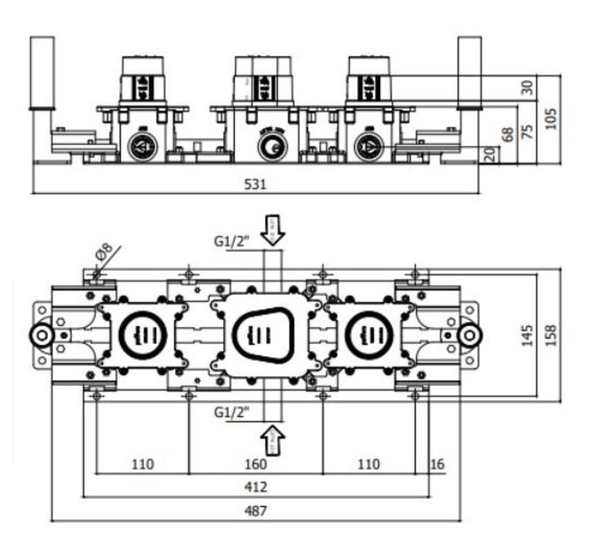 Paffoni MODULAR BOX MDBOX001 Встраиваемая часть