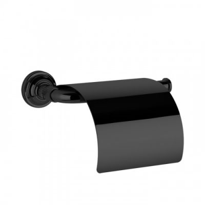 Gessi Venti20 Держатель туалетной бумаги, с крышкой, цвет: черный матовый 65449#299