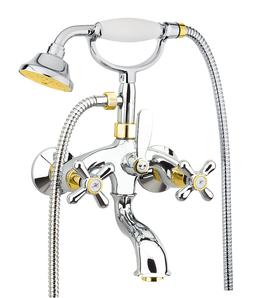 Смеситель для ванны Fiore MARGOT 26CO0600, хром/золото