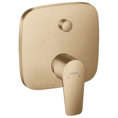 71745140 Hansgrohe Talis E Смеситель для ванны, встраиваемый, с переключателем потоков, внешняя часть, цвет: шлифованная бронза