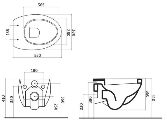 Унитаз подвесной OVO Disegno Ceramica OV00500001