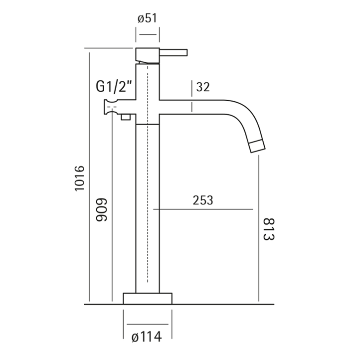CISAL Xion Смеситель напольный для ванны, цвет нержавеющая сталь XI004204D1