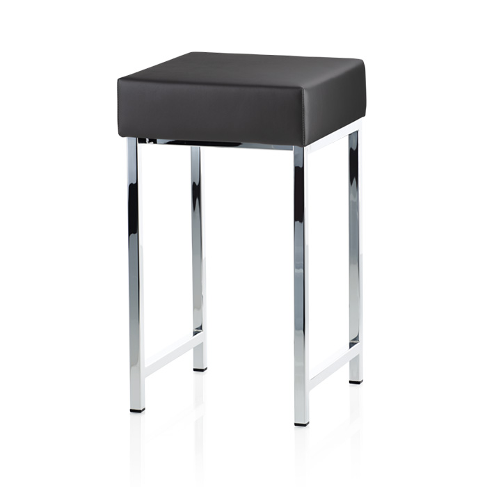 Decor Walther DW 64 Табурет 30x30x52cм, напольный, цвет: хром / черный 502805