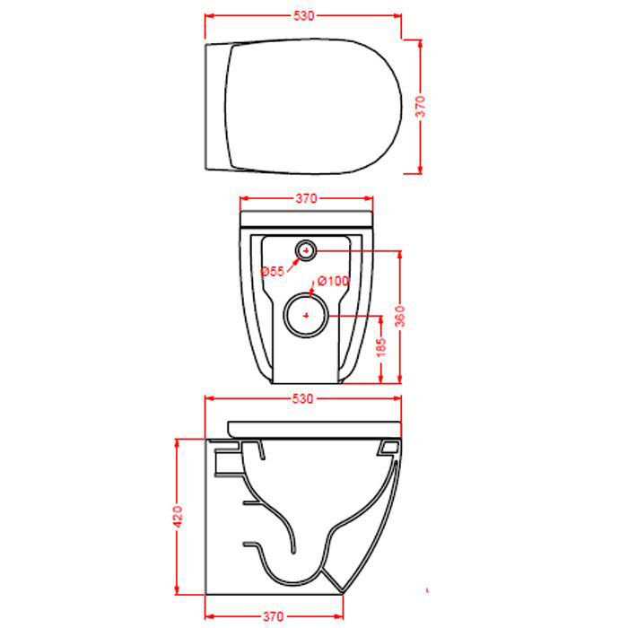 Artceram FILE 2.0 Биде напольное 53х37хh42см, 1 отв под смеситель, цвет: белый