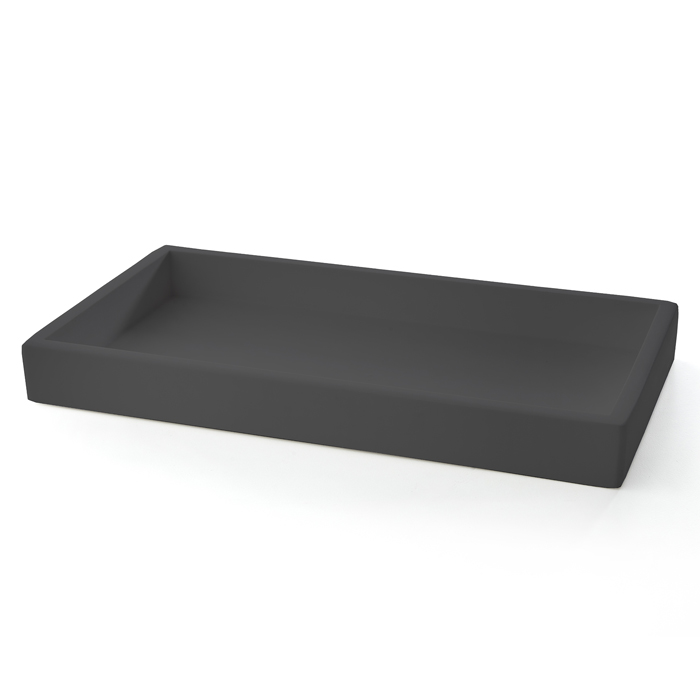 3SC Mood Black Лоток универсальный, настольный, композит Solid Surface, цвет: чёрный матовый MN66A