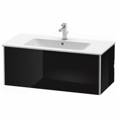 Duravit XSquare Тумба подвесная, 101х47.8х40см, с раковиной, с 1 выдв ящик, цвет: черный глянц XS407304040