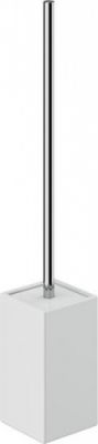 Gedy G-Verbena, напольный керамический ерш, цвет хром - белая керамика VE33(02)
