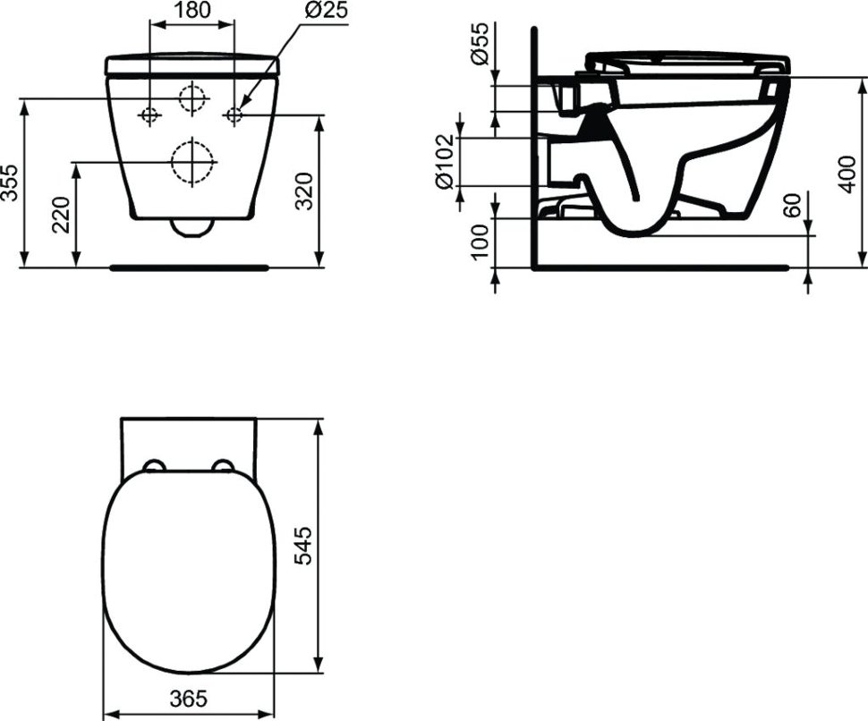Подвесной унитаз Ideal Standard CONNECT E803501