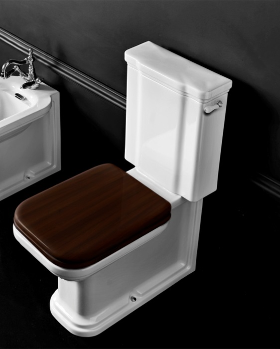 417901 Kerasan Waldorf Бачок для унитаза моноблок, с боковым отверстием для ручки, цвет белый